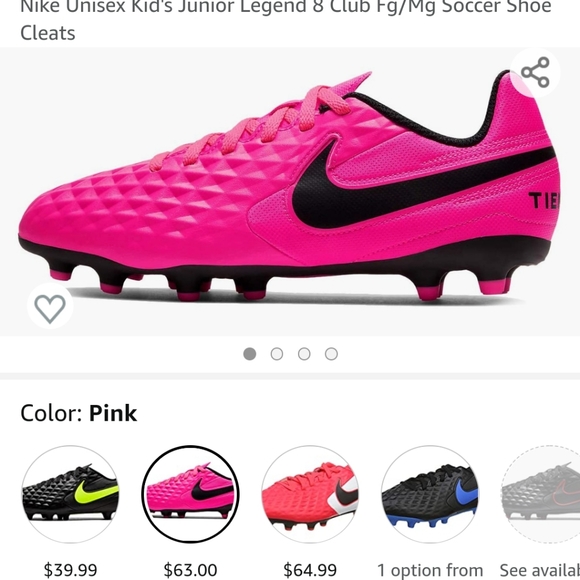 Nike Unisex Kid's Junior Legend 8 Club Fg/Mg Soccer Shoe Cleats - Picture 10 of 16